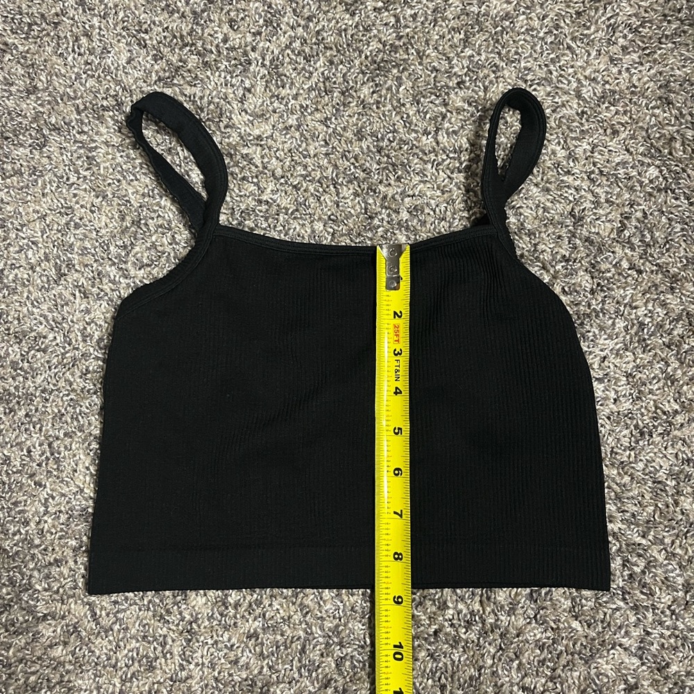 Women's Cropped Tank Top Black Size M - Picture 3 of 6